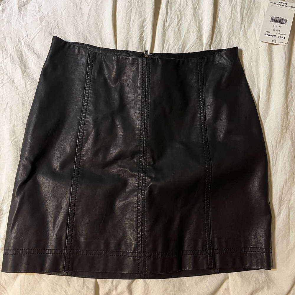 Free People Black Mini Skirt